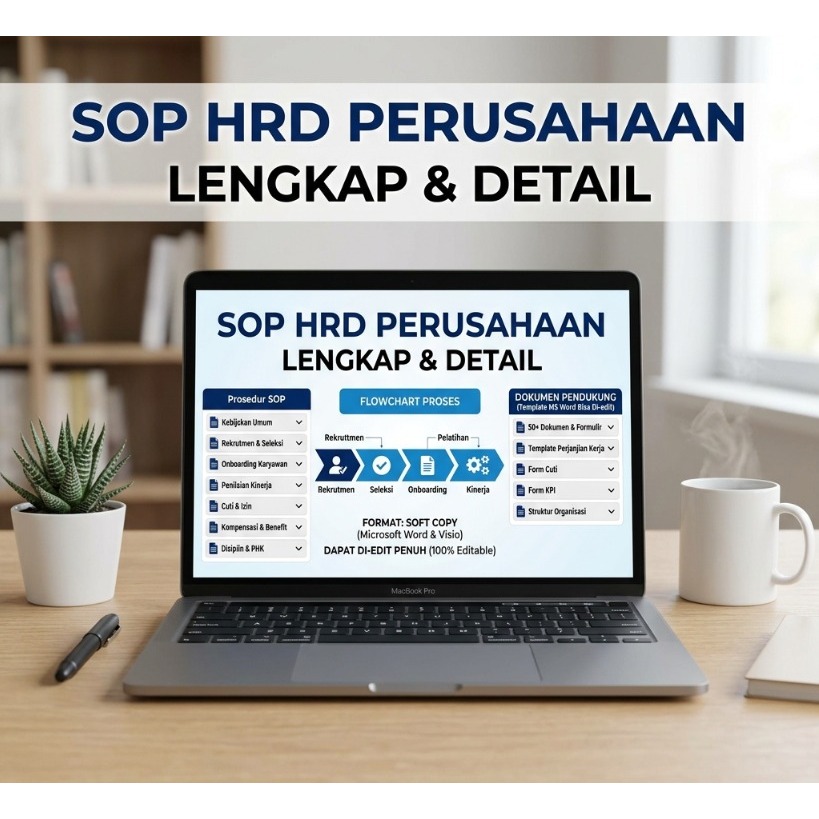 SOP HRD Perusahaan Lengkap dan Detail | Flowchart Proses | Template Form | BISA DI EDIT 