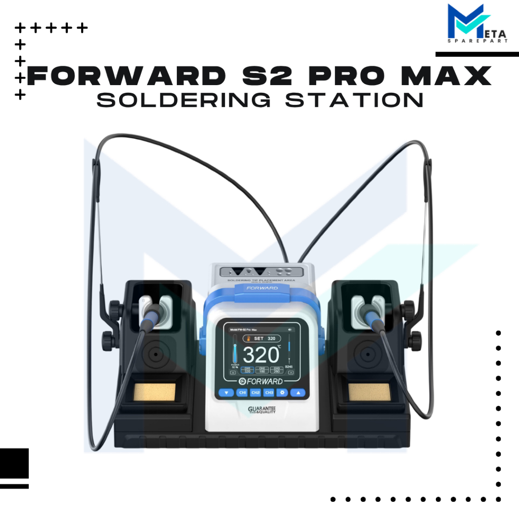 FORWARD FW S2 PRO MAX PRECISE TEMPERATURE CONTROL DOUBLE STATION SOLDERING STATION / SOLDER FORWARD 