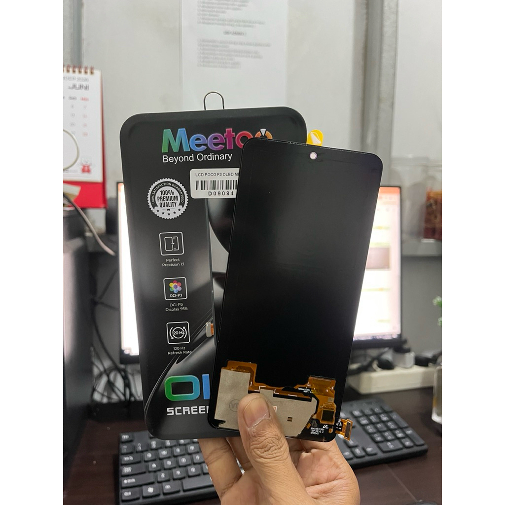 LCD OLED 1:1 POCO F3 / F4 5G / K40 ORG MEETOO FINGER ON ORI SIZE ORIGINAL BERGARANSI TERMURAH