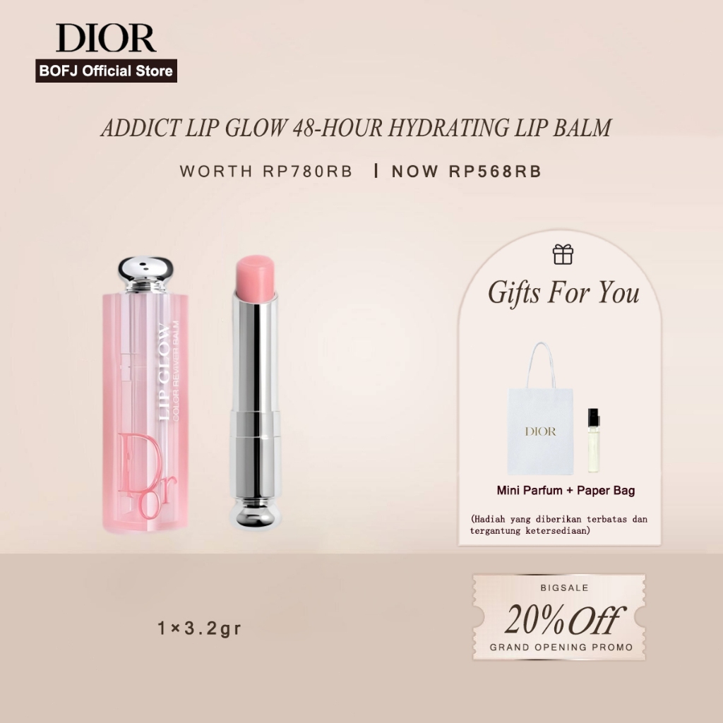 Dior Lip Glow/Dior Addict Lip Glow Color Revival Balm Lipstik 3.2gr/Lip glow/ Lipstik