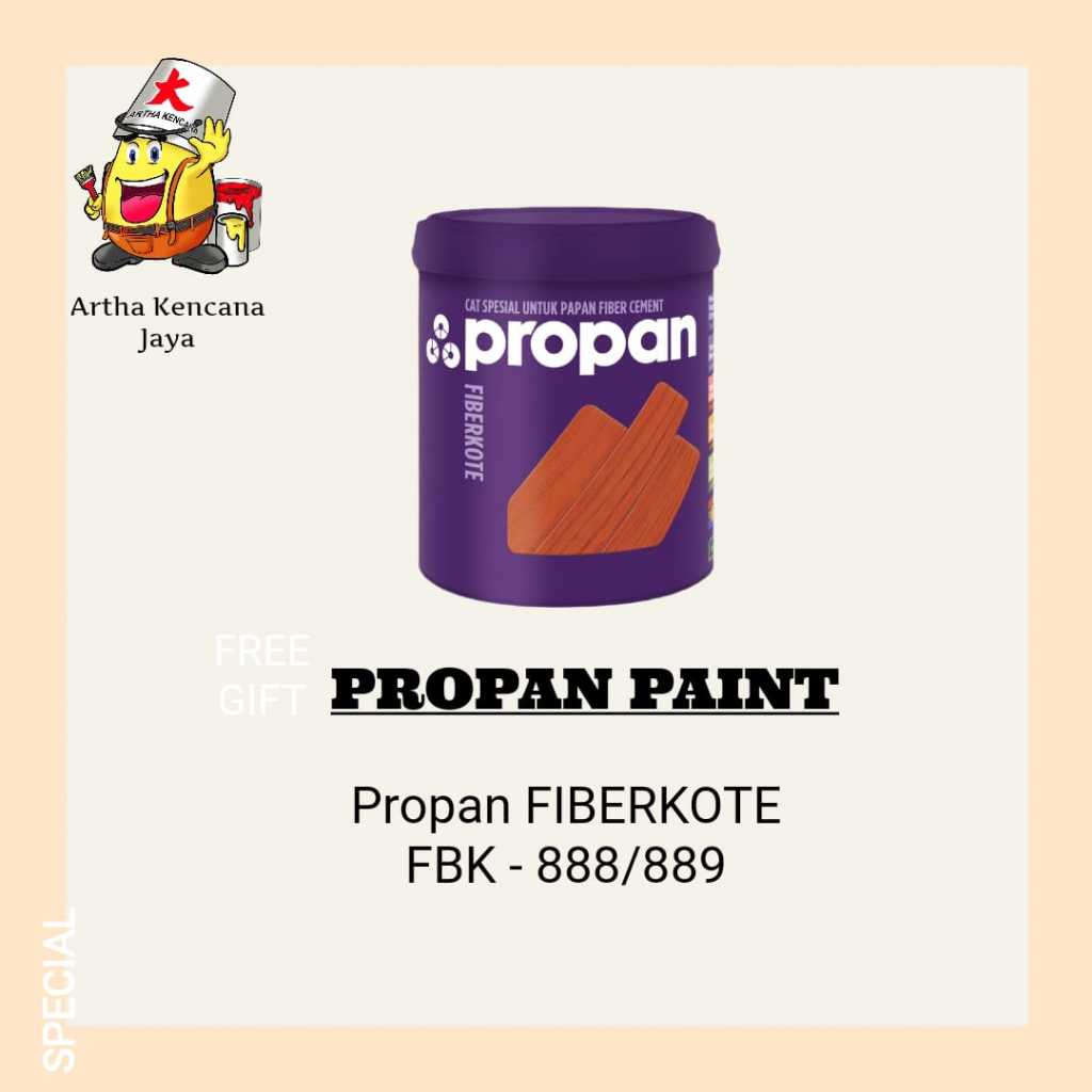 PROPAN PAINT - FIBBERKOTE FBK 888/ FBK 889 Waterbased 1 Liter ~ Cat Fiber cement interior & Exterior