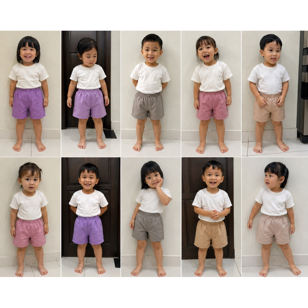 paket 6 pcs short anak anak tk sd smp