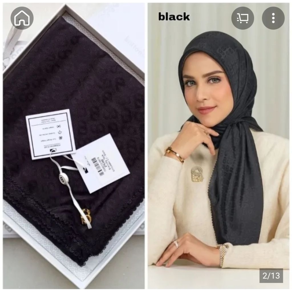 Buttonscarves - Everyday Tapis Embossed 2.0 - Black