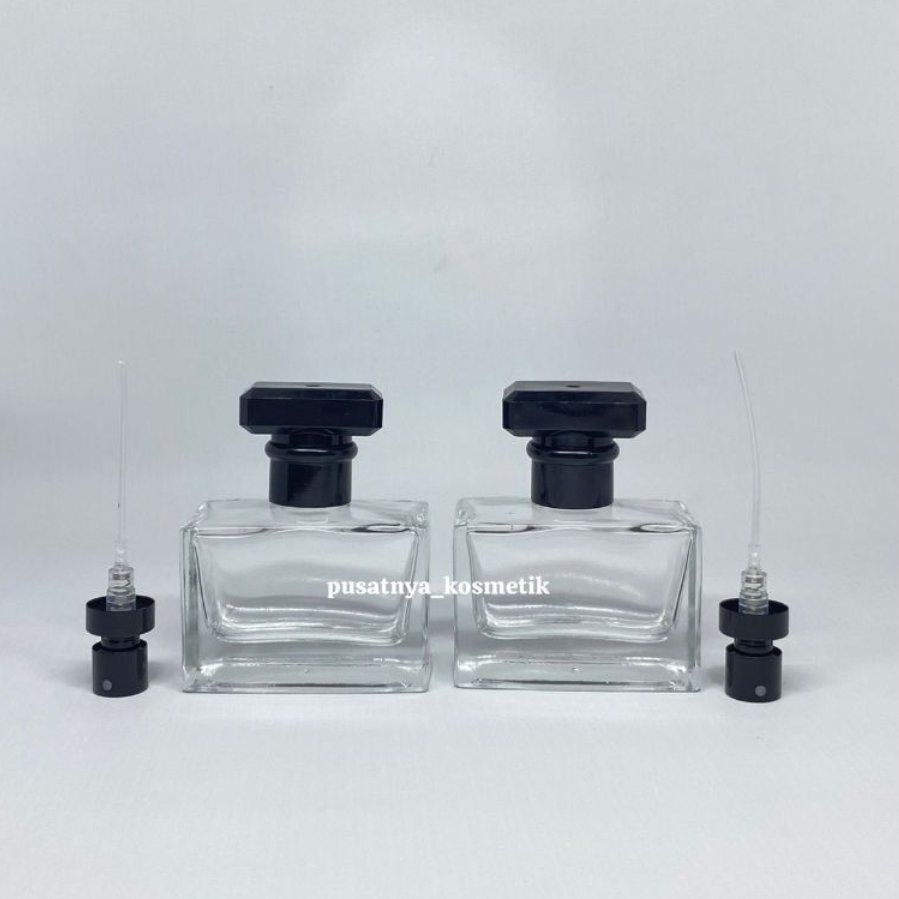 Botol Petak Chanel 30ml Press Tutup Hitam