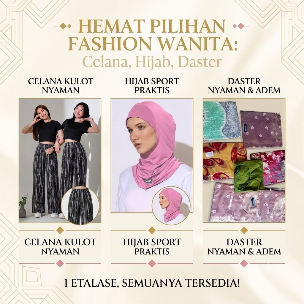 HEMAT PILIHAN FASHION WANITA: Celana, Hijab, Daster - Nyaman Dipakai Sehari-hari