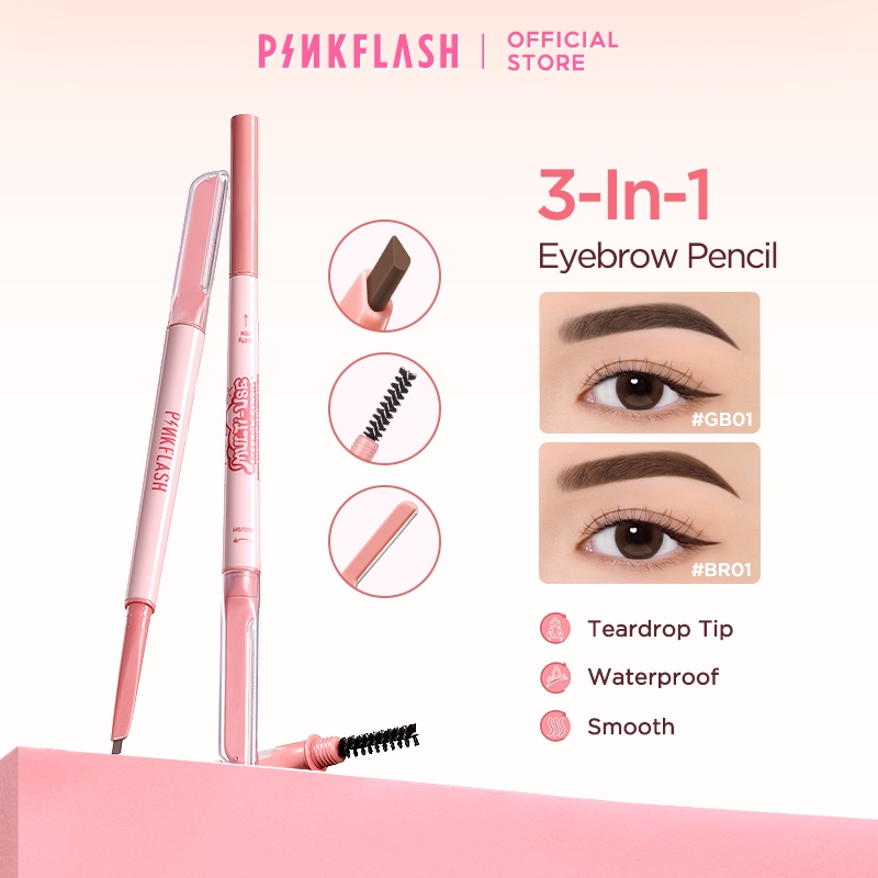 PINKFLASH PinkDefiner 3-in-1 multi-use eyebrow pencil Long-lasting Smooth stroke