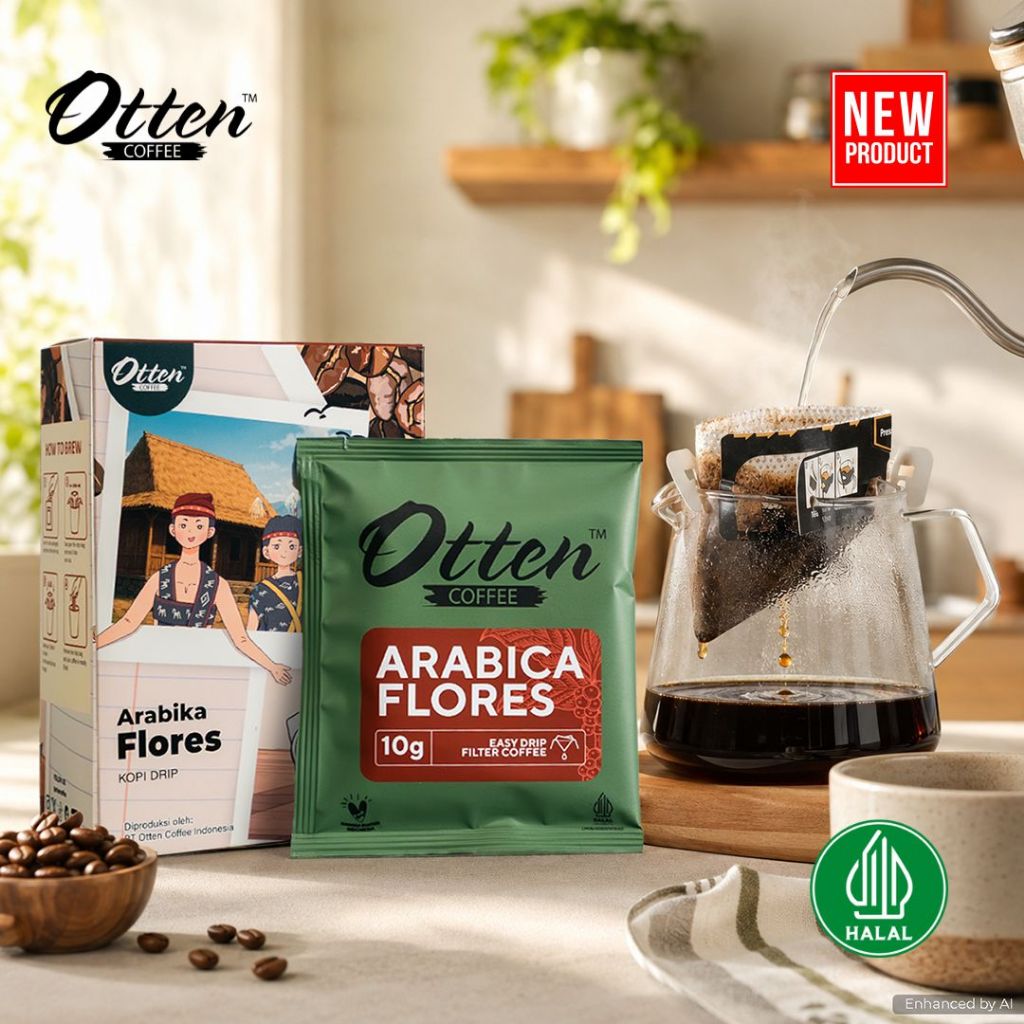 Otten - Drip Coffee Kopi Arabica Flores Single Origin Isi 5 Sachet