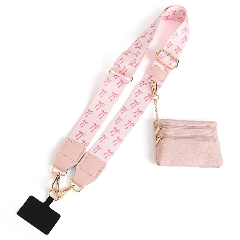 Tali Gantungan Crossbody Clip and Go untuk Ponsel dengan Dompet Tali Gantungan Ponsel Crossbody Berl