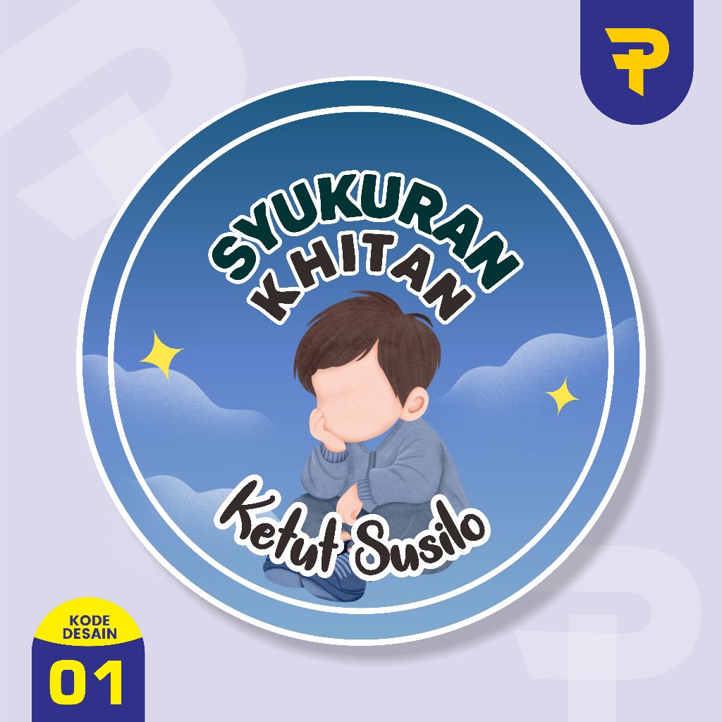 stiker khitan stiker tasyakuran khitan bisa request