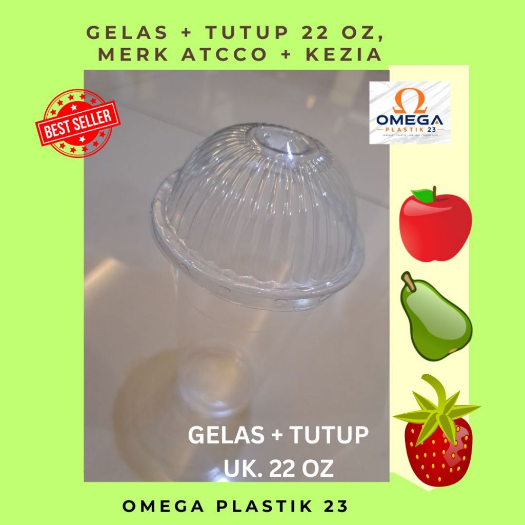 GELAS + TUTUP 22 OZ MERK ATCCO + KEZIA