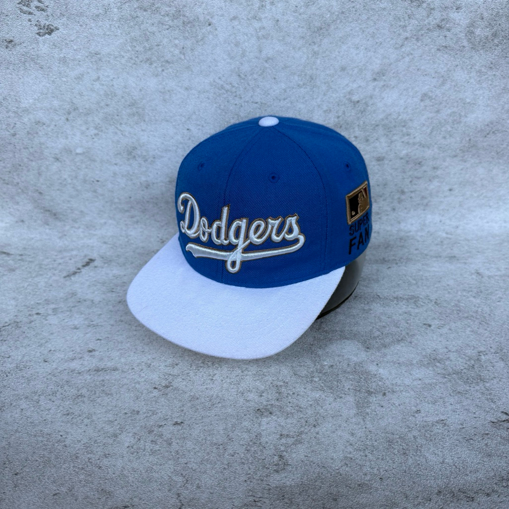 Topi MLB Dodgers Biru Putih Remaja Second