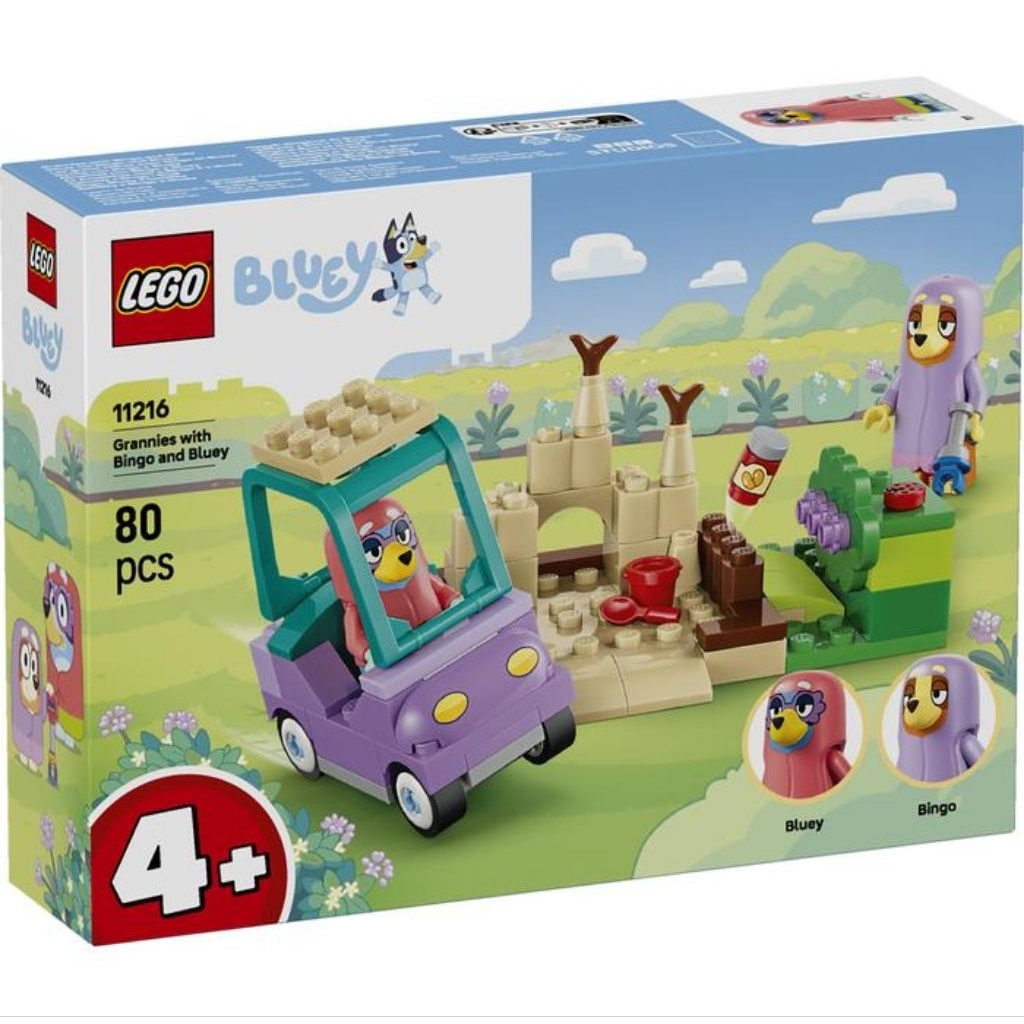 LEGO Bluey 11216 Grannies with Bingo and Bluey (80 Pieces), Mainan Anak, Toys, Bricks