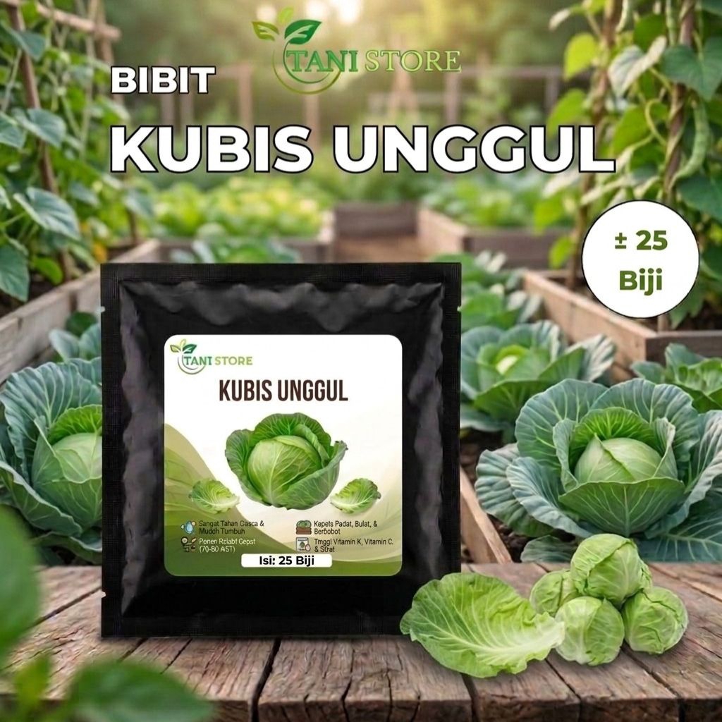 bibit benih kubis hijau unggul berkualitas ±25 biji