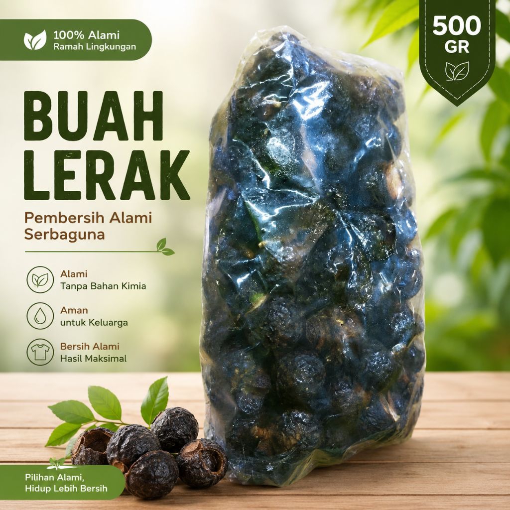 Buah lerak - lerak 1/2 kg - natural soap - sabun alami