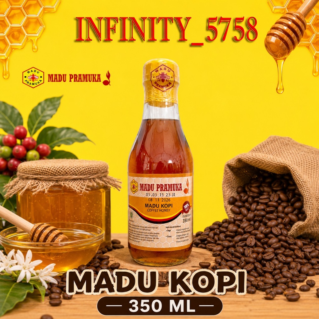 MADU PRAMUKA MADU KOPI 350 ML (MADU ASLI)