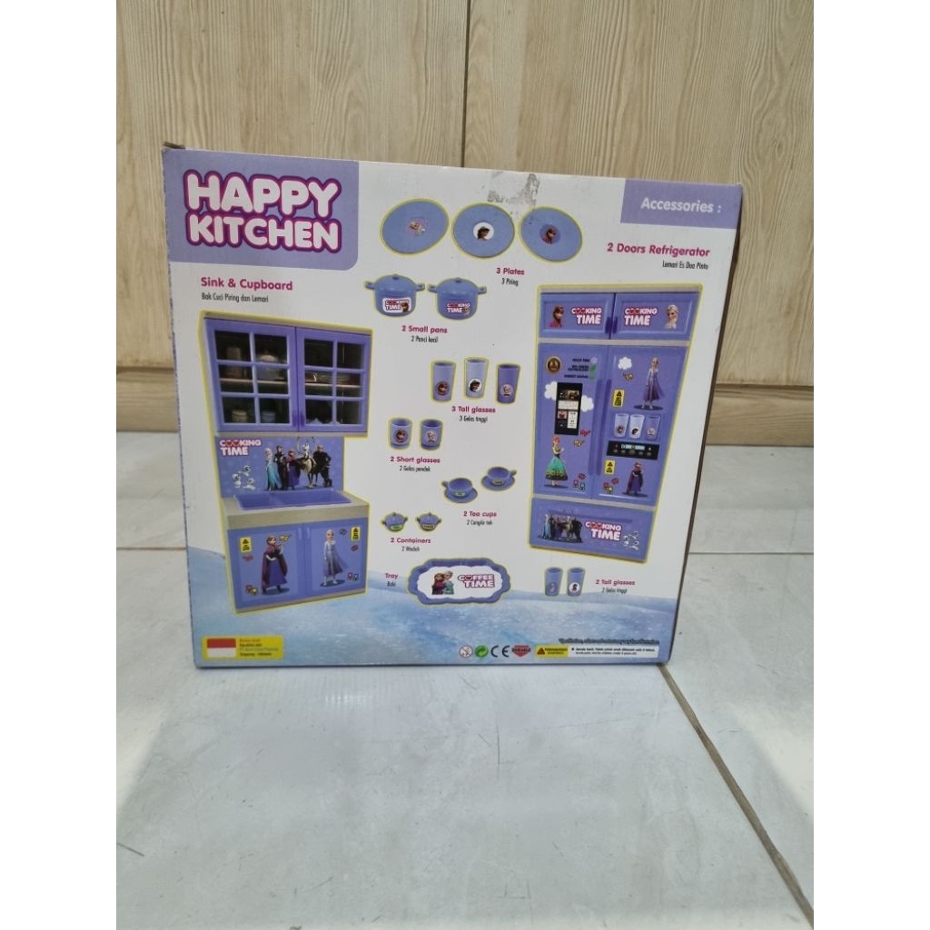 Mainan Edukatif Anak Masak Masakan Dapur Happy Kitchen Set Elsa Anna Frozen