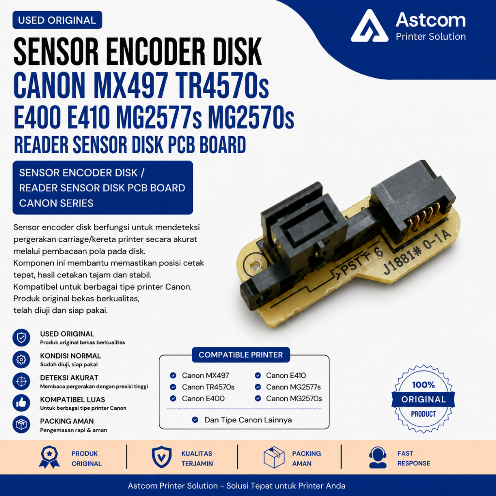 Reader Sensor Encoder Disk Canon MX497 TR4570S E400 E410 MG2570S MG2577S PCB Board Original Bekas