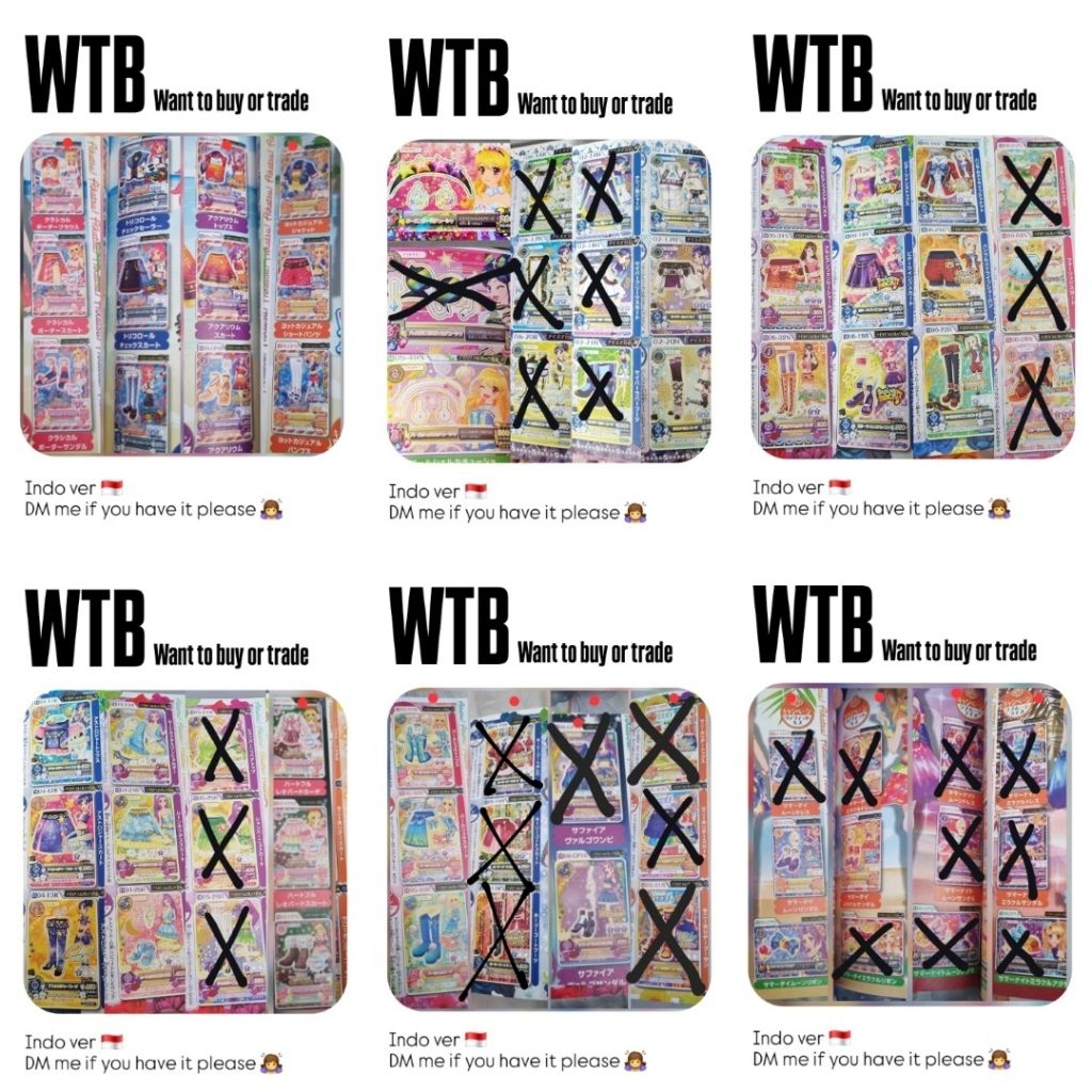Aikatsu Kartu Card WTB Want To Buy List WM Double M Mizuki Mikuru Summerday Constellation Virgo Pisc