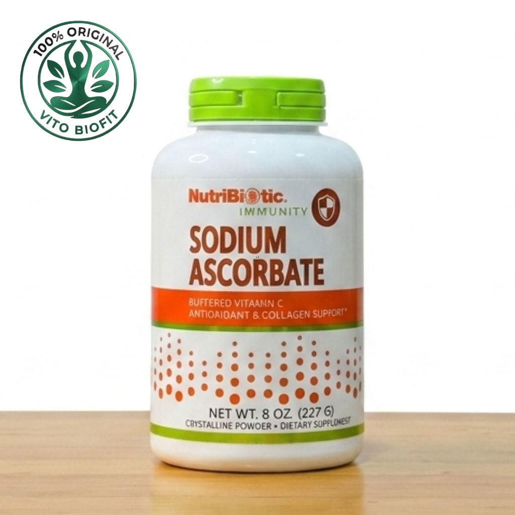 NutriBiotic Sodium Ascorbate Powder 8 oz 227 g Vitamin C Bubuk Original USA