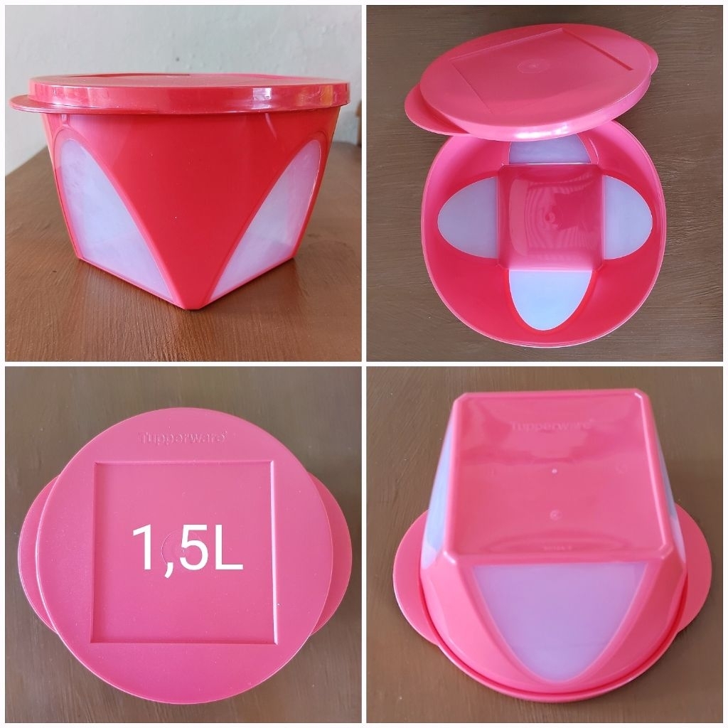 Tupperware Wadah Plastik Beras Buah 1,5L Original