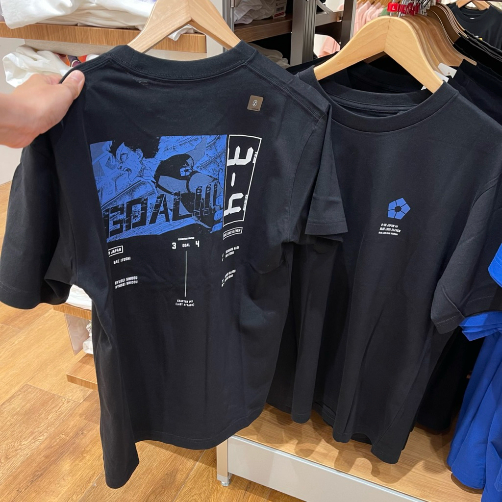 Tshirt Uniqlo Man BLUE LOCK 09 black