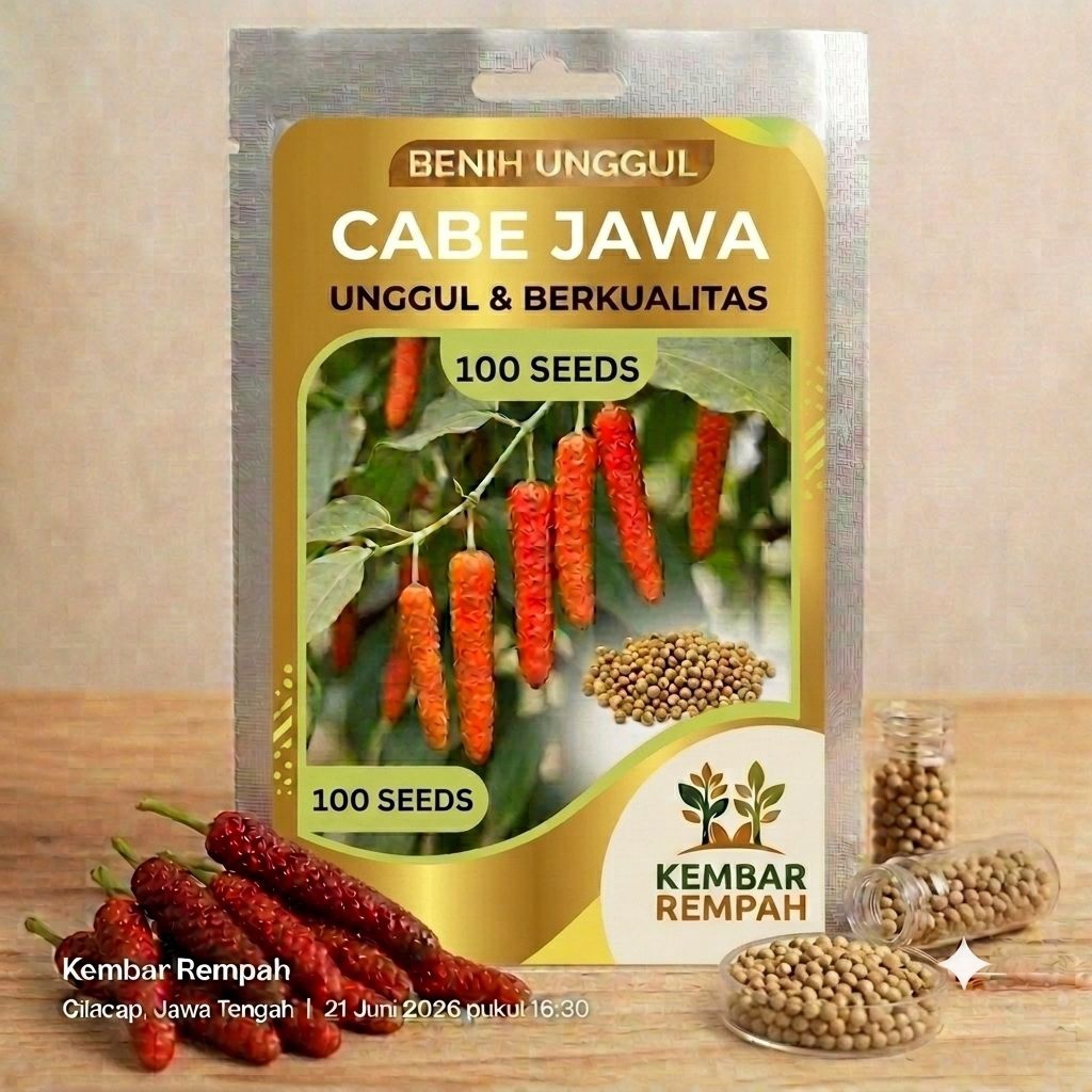 BENIH CABE JAWA CABE JAMU SUPER UNGGUL KEMASAN 100 SEEDS