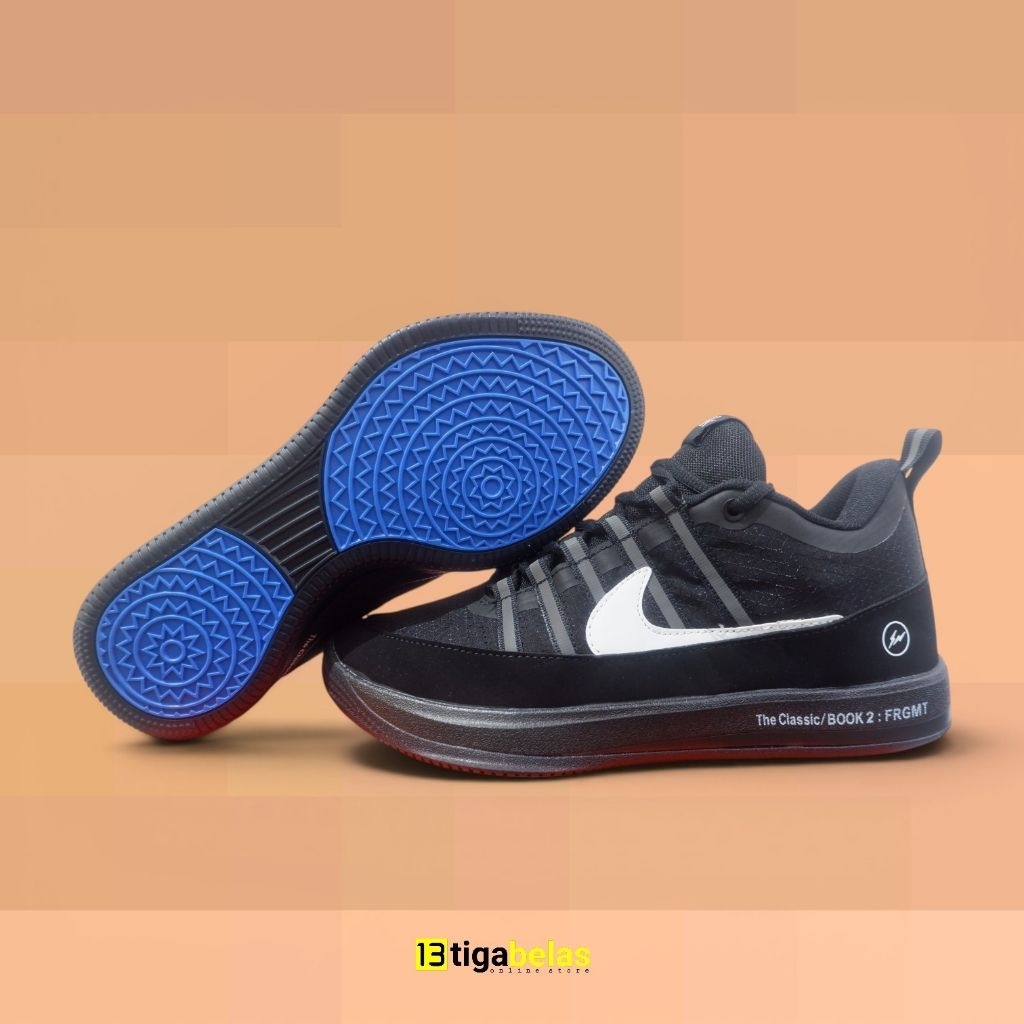 SEPATU NIKE BOOK 2 Fragment Black White