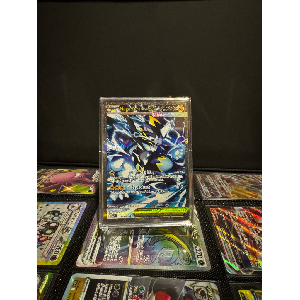 MEGA ZERAORA EX SAR POKEMON TCG INDONESIA ANCAMAN BAYANGAN 226/164