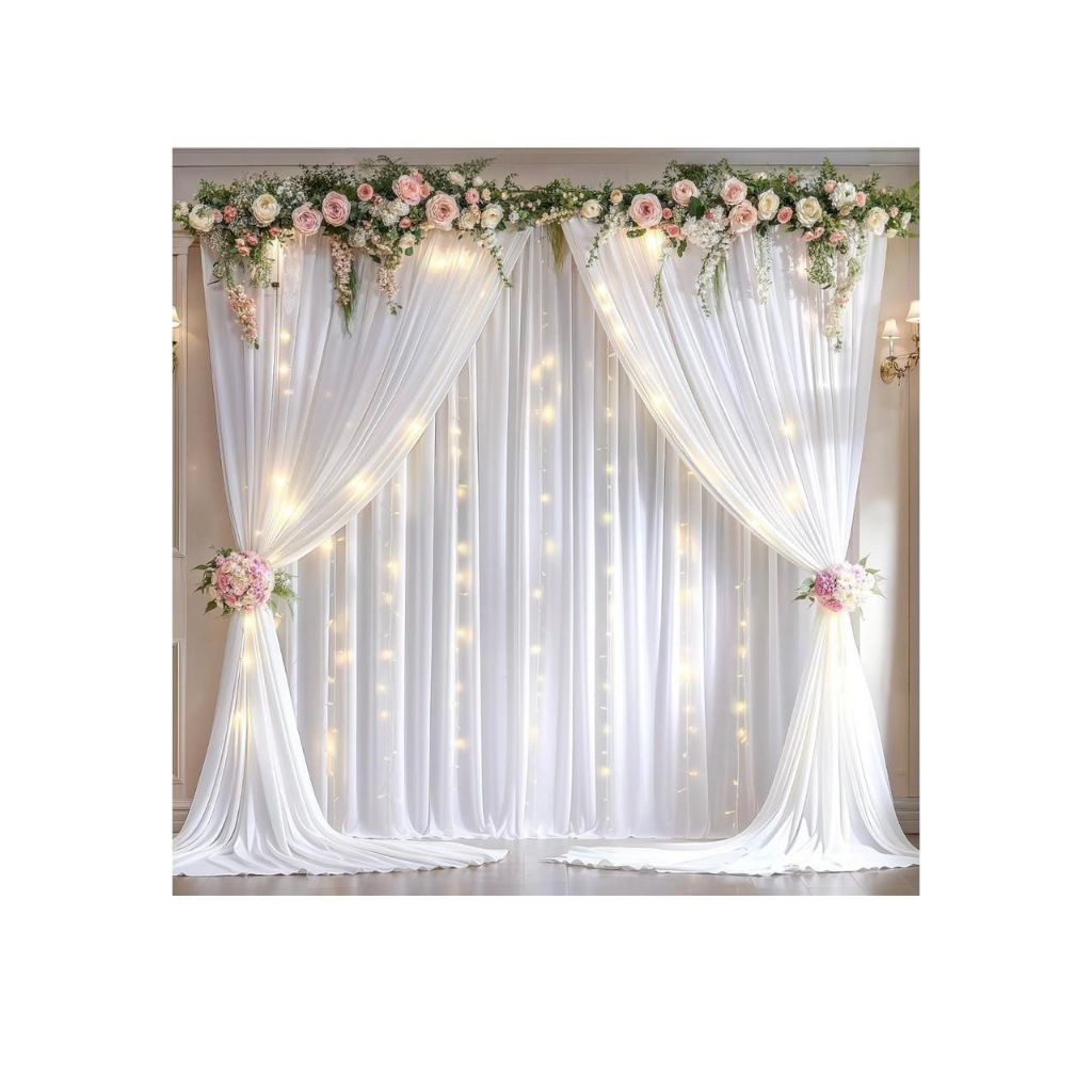 Backdrop Dekorasi elegant Lamaran Lebar 3meter