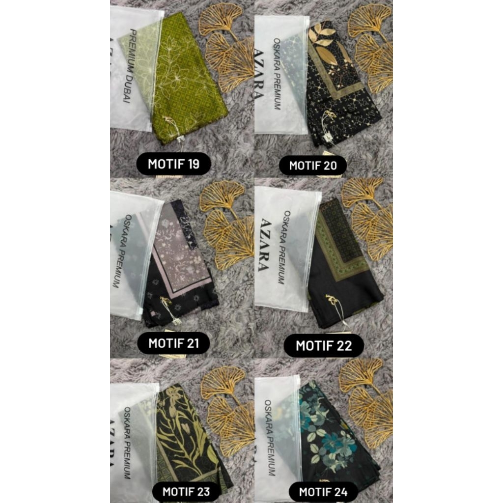 Segiempat motif azara / motif dasar hitam / segiempat motif / segiempat murah