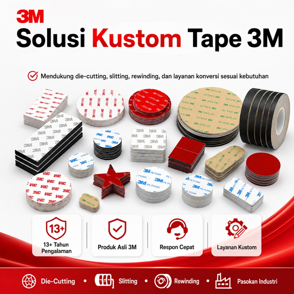 Pemotongan cetakan khusus 3M VHB Perekat Dua Sisi Original Resmi Busa PE Bening Magic Nano Tape Supe