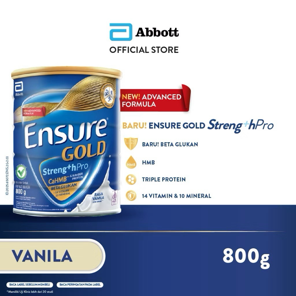 Susu Ensure/Susu Ensure Gold/Susu/Susu Bubuk/Susu Orang Dewasa/Susu Kesehatan/Susu Vanila/Ensure/Ens