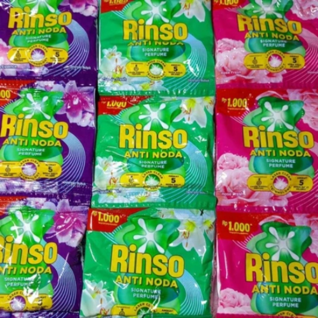 Rinso Bubuk 1dus per saset 38g - Anti Noda, Higienis, Aroma Tahan Lama