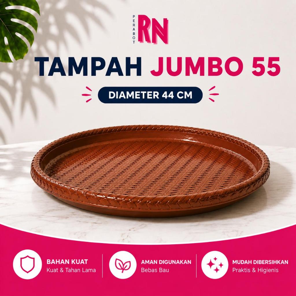 (3 PCS) TAMPAH PLASTIK JUMBO UK 55 / NAMPAN PLASTIK / NAMPAN JUMBO / NAMPAN BULAT/ NAMPAN PLASTIK MU