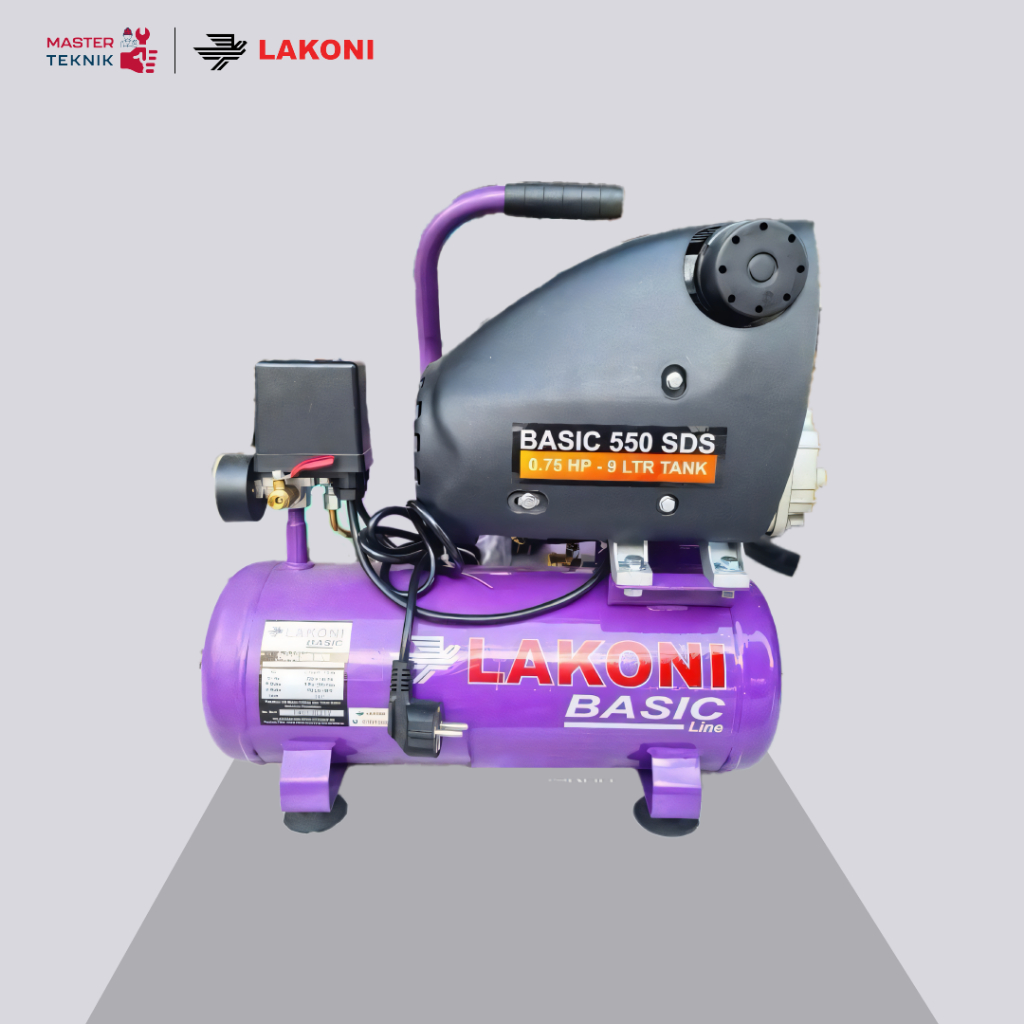 KOMPRESOR ANGIN LISTRIK ENTRY LEVEL LAKONI BASIC 550SDS / KOMPRESOR UDARA / AIR COMPRESSOR 0.75HP YA
