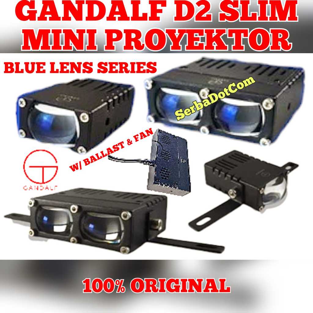 LAMPU TEMBAK HAPAG D2 WATERPROFF SLIM SEPASANG SET ISI 2 MINI SOROT LASER PRO SUPERBRIGHT GANDALF LI