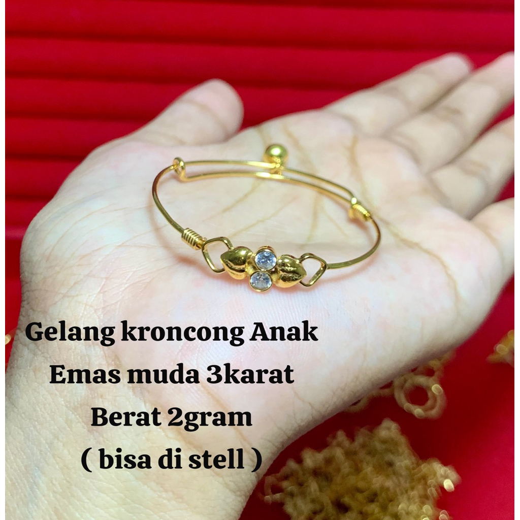 Gelang anak kroncong emas mudah 2gram