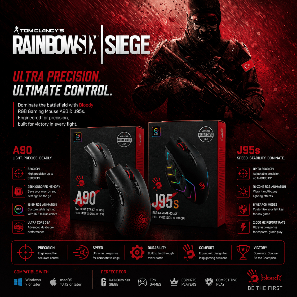 MOUSE BLOODY MACRO Rainbow Six