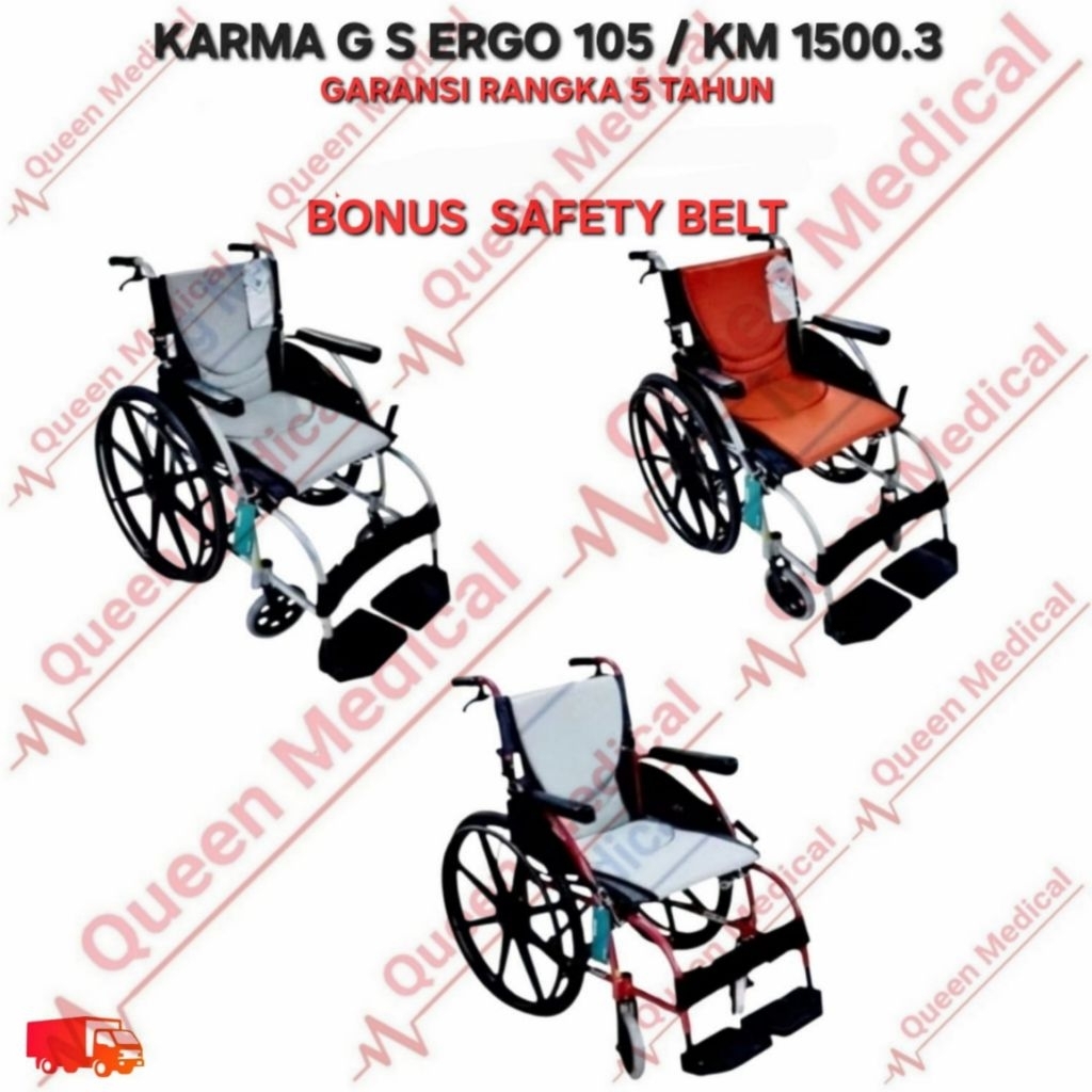 Kursi Roda Karma G Ergo Lite KM 105 (Khusus LUAR KOTA) EuKarma