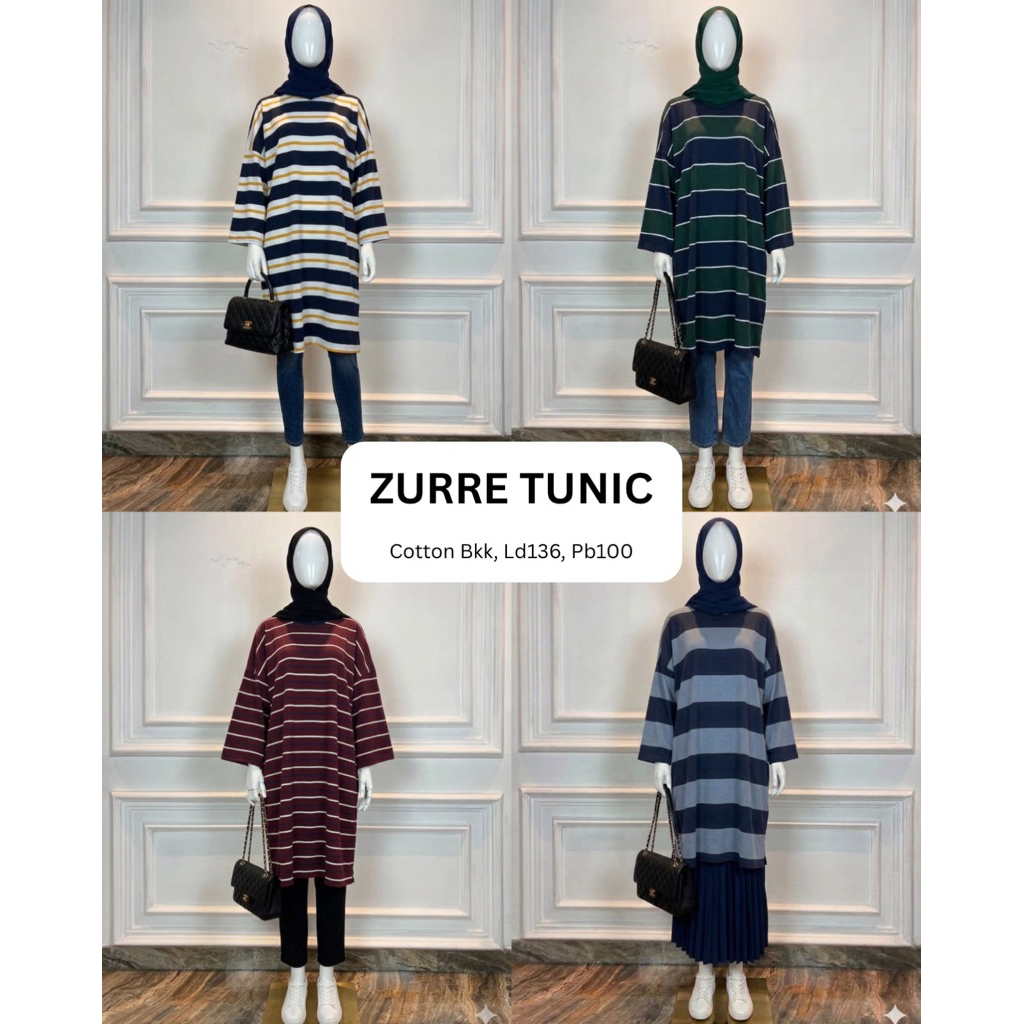 midi kaos tunik stripe jumbo