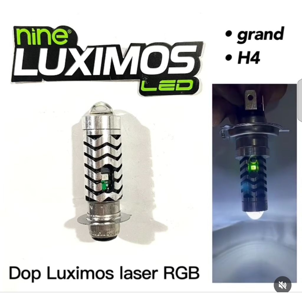 Lampu utama laser proyektor h4 luminos/luximos ac dc laser d2 2warna original