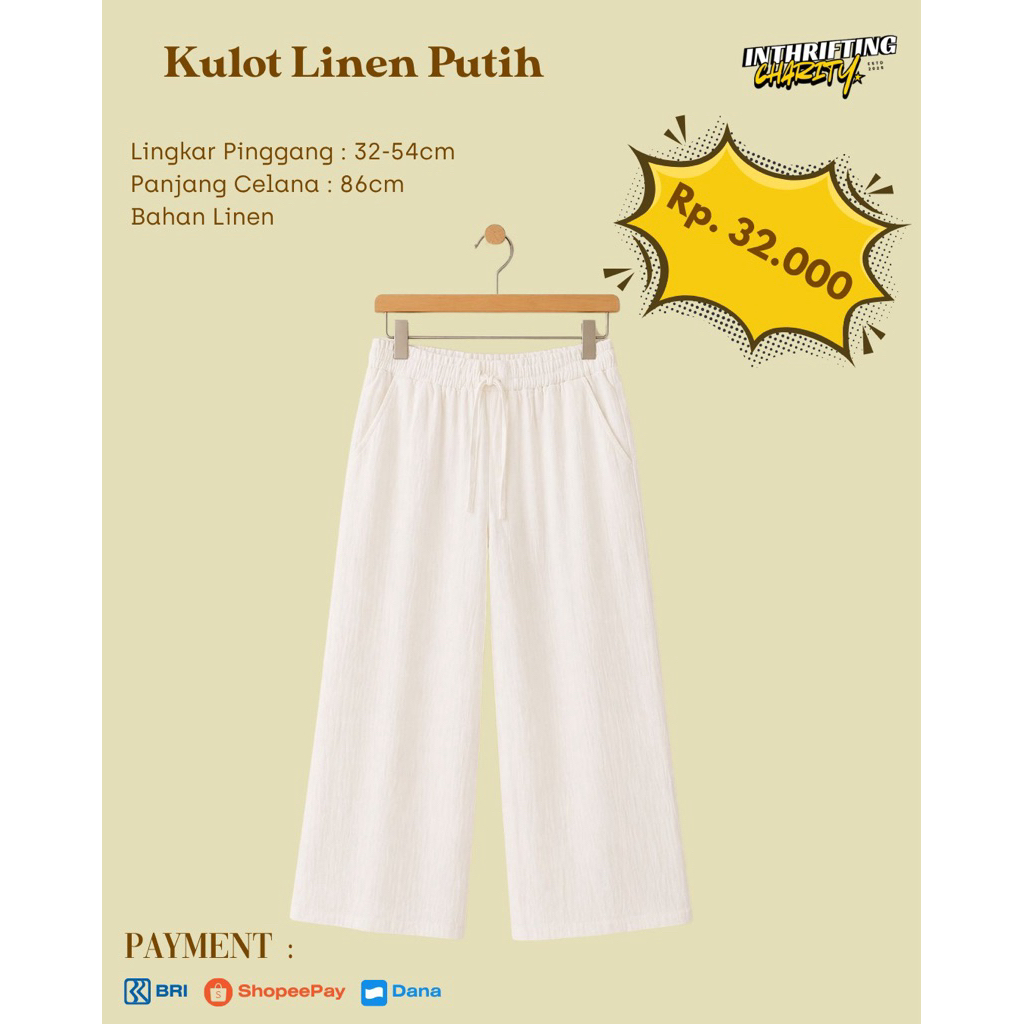 Kulot Linen Putih