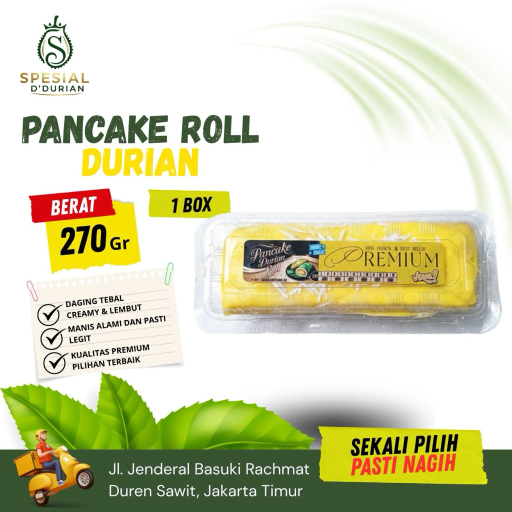 PANCAKE DURIAN ROLL / PANCAKE DURIAN ROLL PREMIUM / DURIAN ROLL