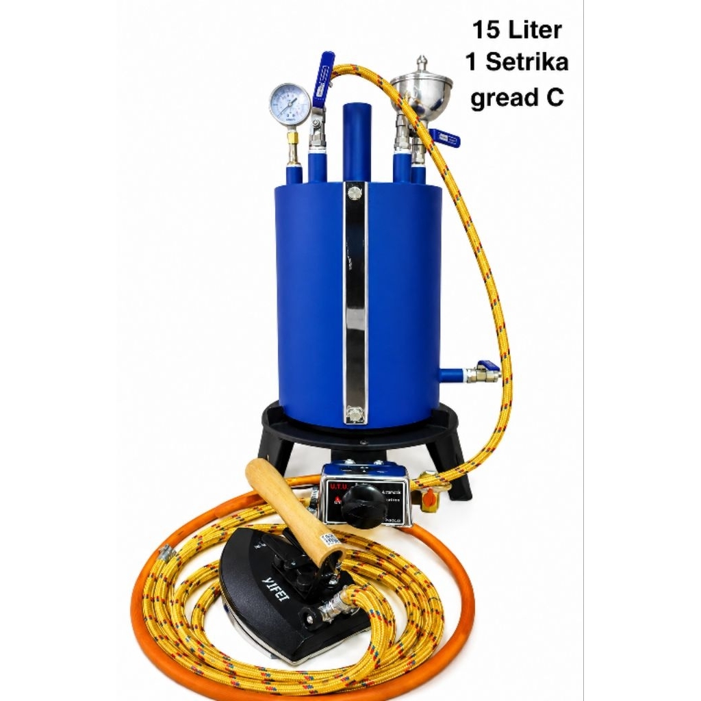 Setrika Uap Boiler Laundry Kapasitas 15 Liter 1 Setrika