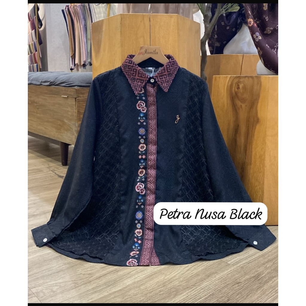 PL naya blouse denim top  zaskia sungkar & PETRA BLACK,Top angen, baseera Top jamila