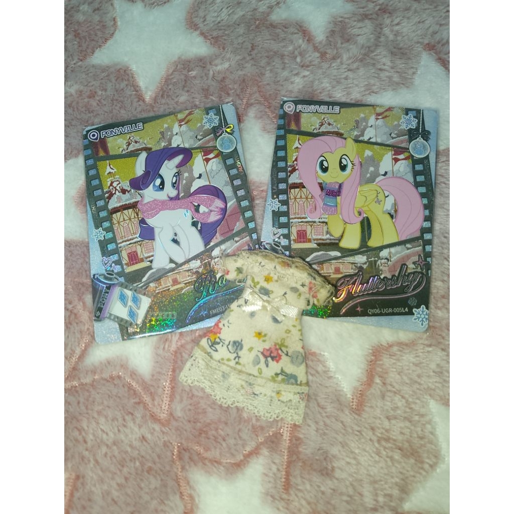 My little pony card / MLP Card UGR Rarity and UGR Fluttershy Official Kayou