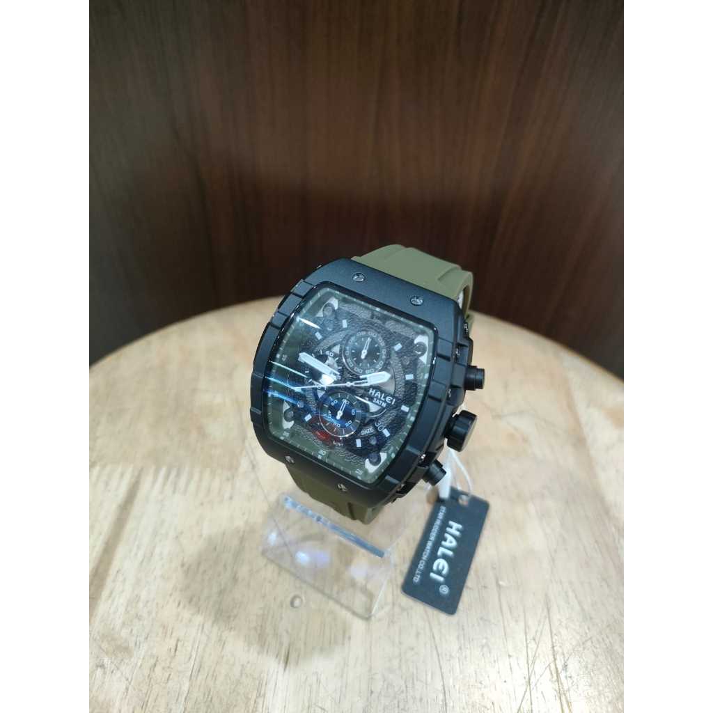 Jam Tangan Pria HALEI Petak Original Krono Aktif