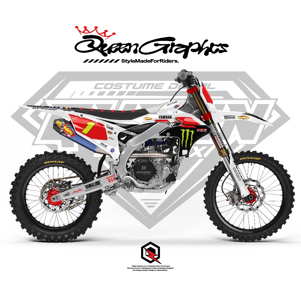 Decal YAMAHA YZ 450F- 250F 2023-2025 COSTUME DESIGN 003