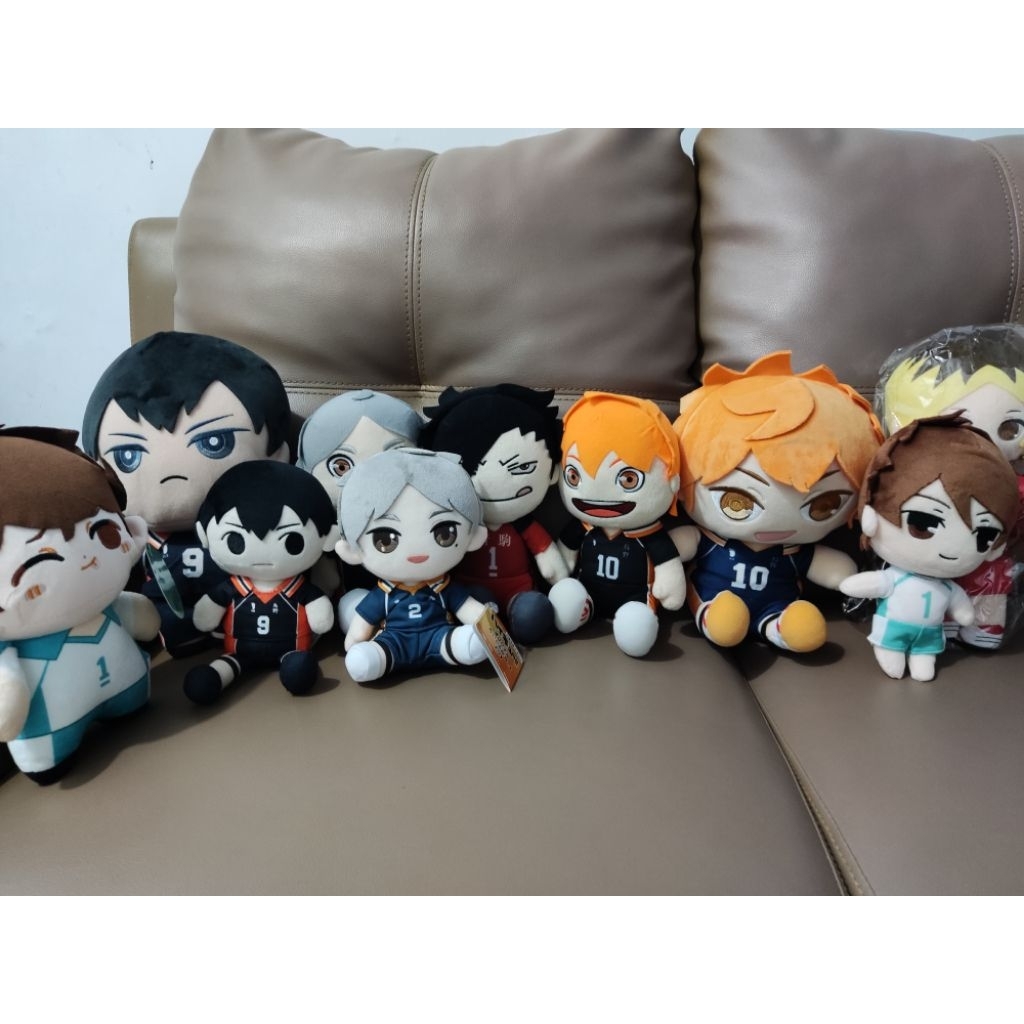 (READY) Haikyuu Plushie / Boneka Hinata, Oikawa, Kuro, Tsukishima, Sugawara, Akashi, Bakuto, Kageyam