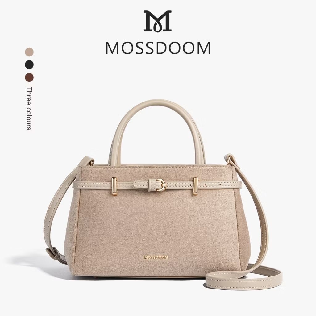 tas wanita mossdoom aurea tas sling bag handbag warna grey preloved masih bagus
